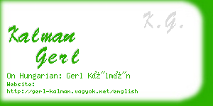 kalman gerl business card